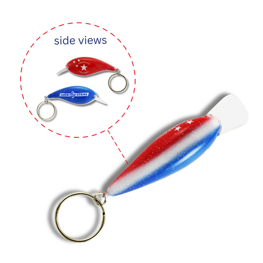 Red White & Blue Crank Bait Keychain Limited Edition