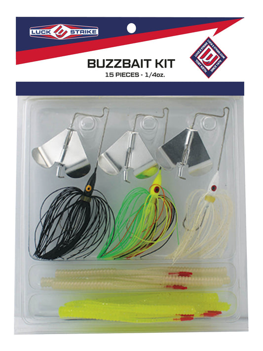 Buzz Bait Kit 1/4 oz., 15 Piece
