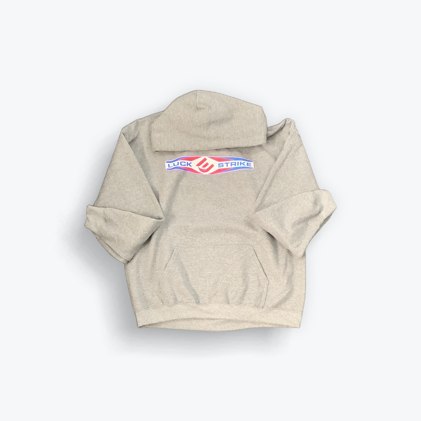 Gray Sweatshirt with Red White and Blue logo