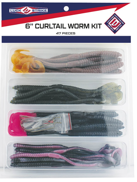 6" Curltail Worm Kit, 47 piece